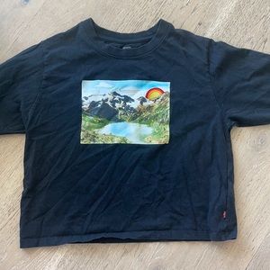 Levi’s cropped embroidered T-shirt